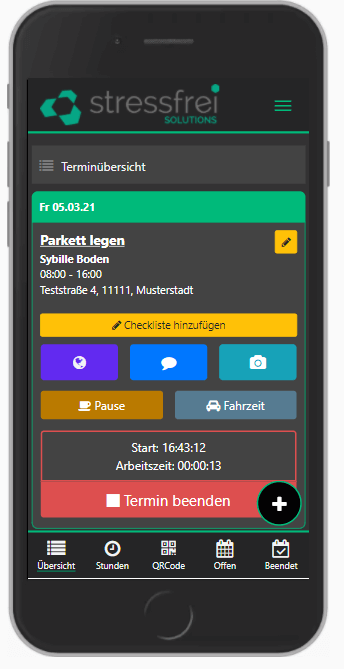 Zeiterfassung App Gebäudereinigung