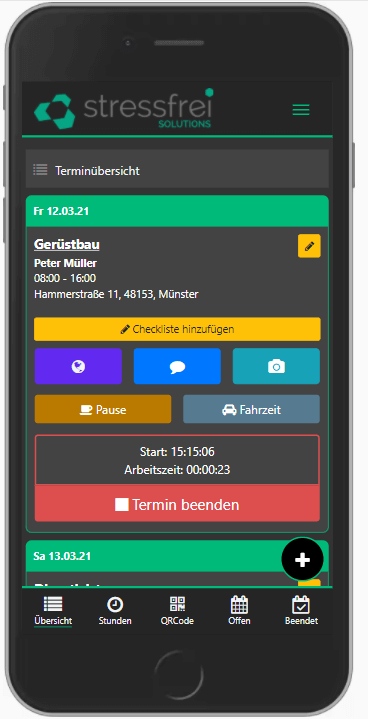 Zeiterfassung App Gebäudereinigung