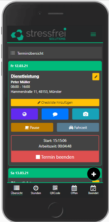 Zeiterfassung App Gebäudereinigung