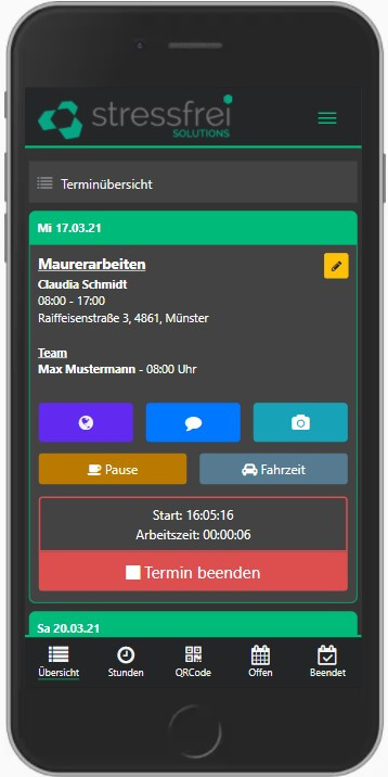 Zeiterfassung App Gebäudereinigung