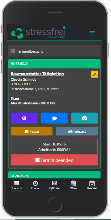 Zeiterfassung App Gebäudereinigung