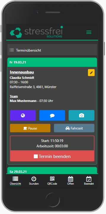 Zeiterfassung App Gebäudereinigung