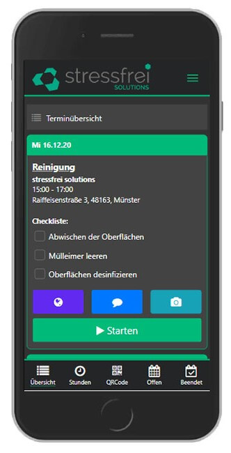 Zeiterfassung App Gebäudereinigung